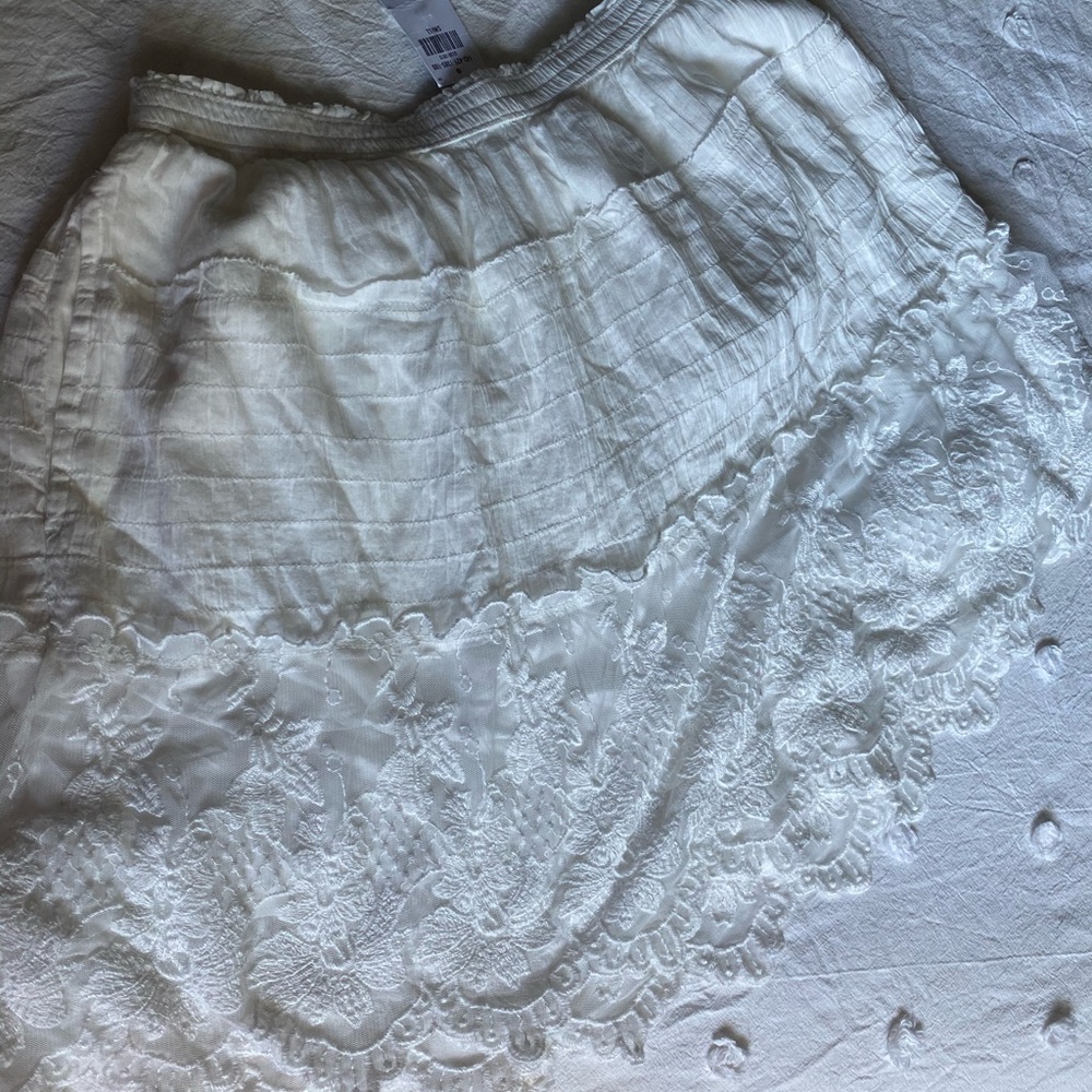 Abercrombie & Fitch Lace Overlay Mini Skirt